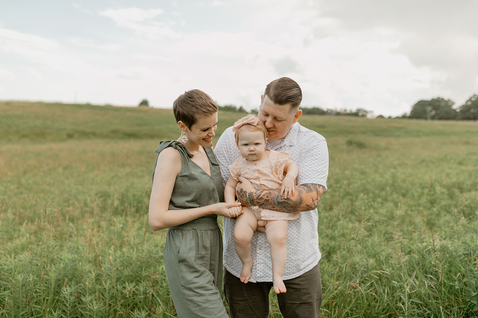 Favorite Charlotte Location for family session. Family at Clarks Creek Nature Preserve in Charlotte, NC.