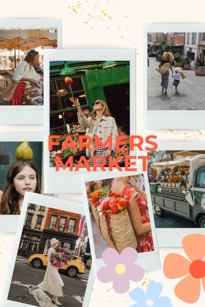 Families I'd Love to Work With: Farmers market mood board for family photography.